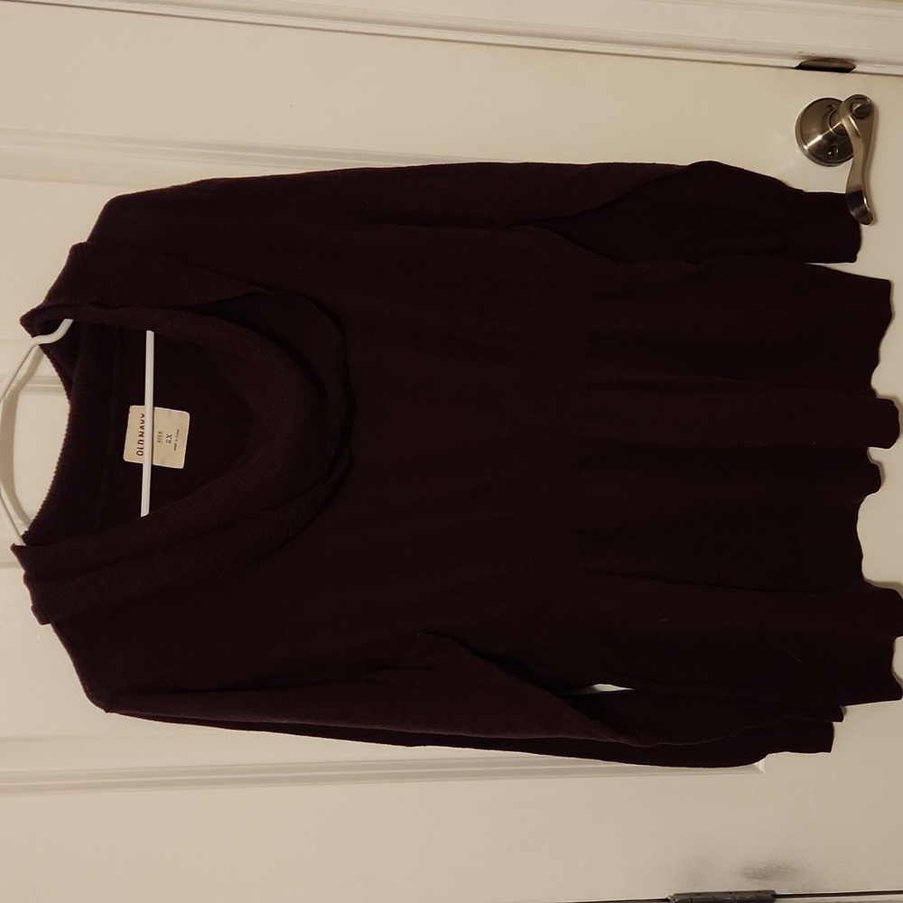 Old Navy Plus 2x maroon cowl neck sweater